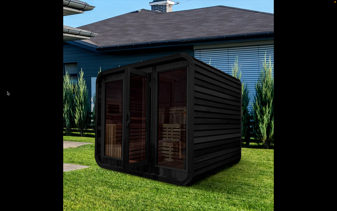 Sun Home Saunas Muskoka Outdoor Cube Sauna [Limited Black Edition]