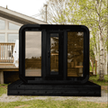 Sun Home Saunas Muskoka Outdoor Cube Sauna [Limited Black Edition] - Easy Sauna World