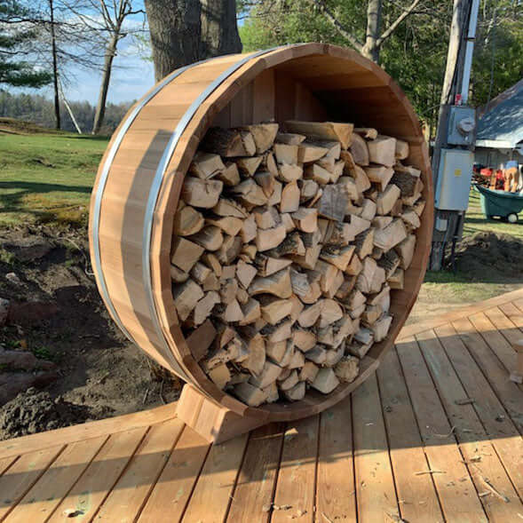 5' Clear Cedar Firewood Storage - Easy Sauna World