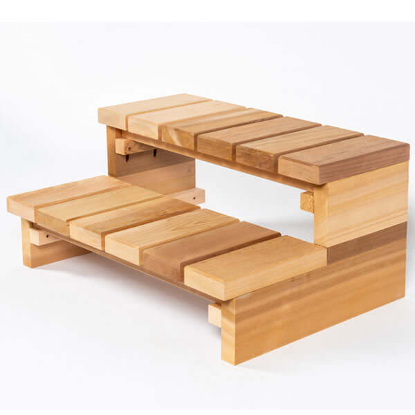 2 Tier Step with Straight Top Tread - Easy Sauna World