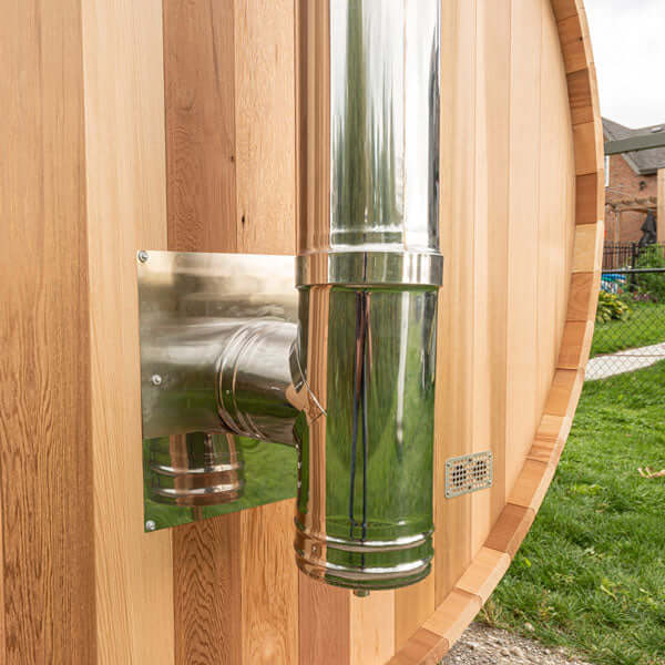 Dundalk LeisureCraft Chimney & Heat Shield Set For Out the Back Wall - Easy Sauna World