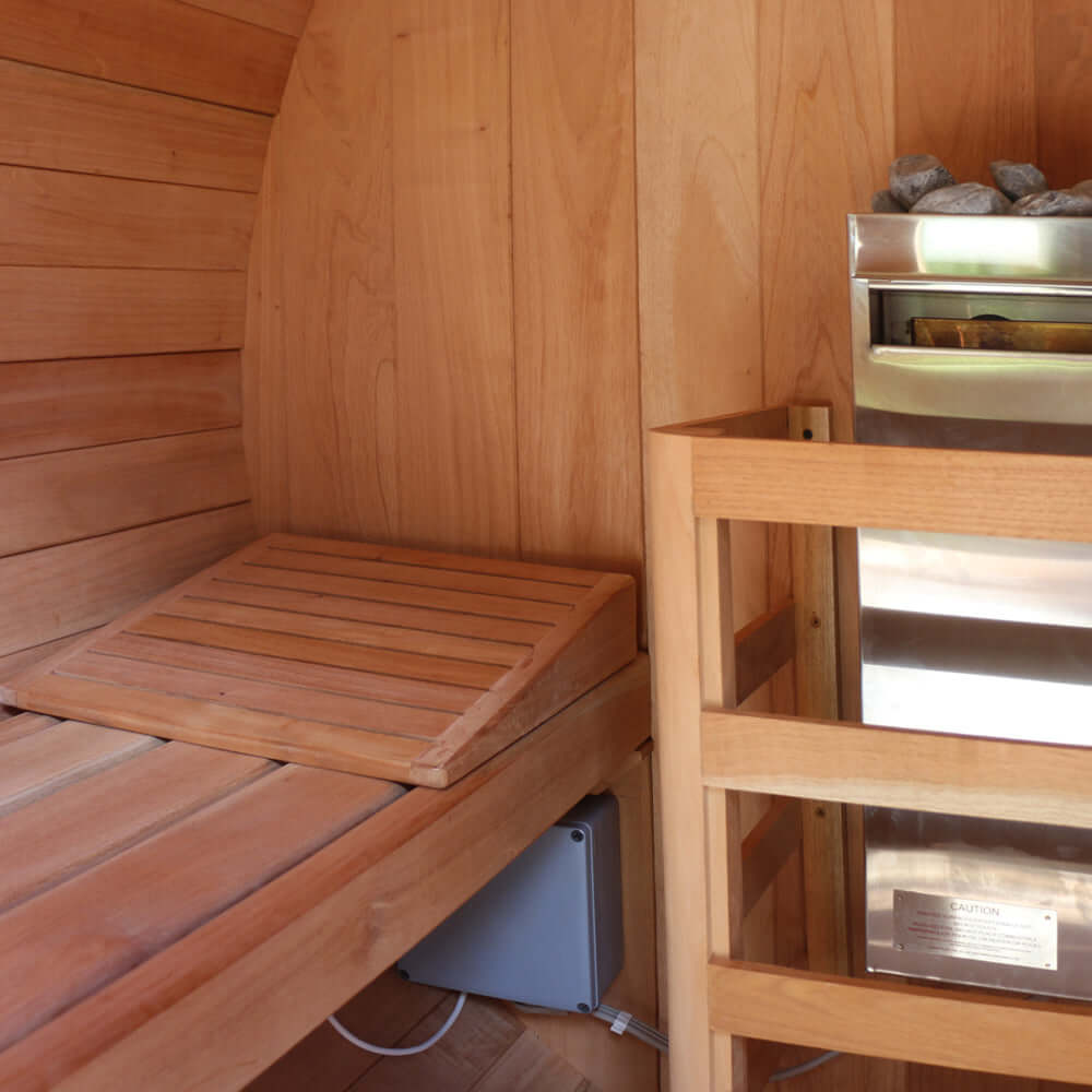 Electric Barrel Sauna with Canopy - Easy Sauna World