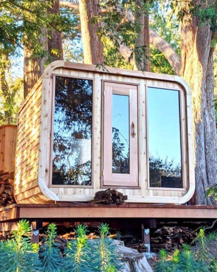 Sun Home Saunas Muskoka Outdoor Cube Sauna - Easy Sauna World