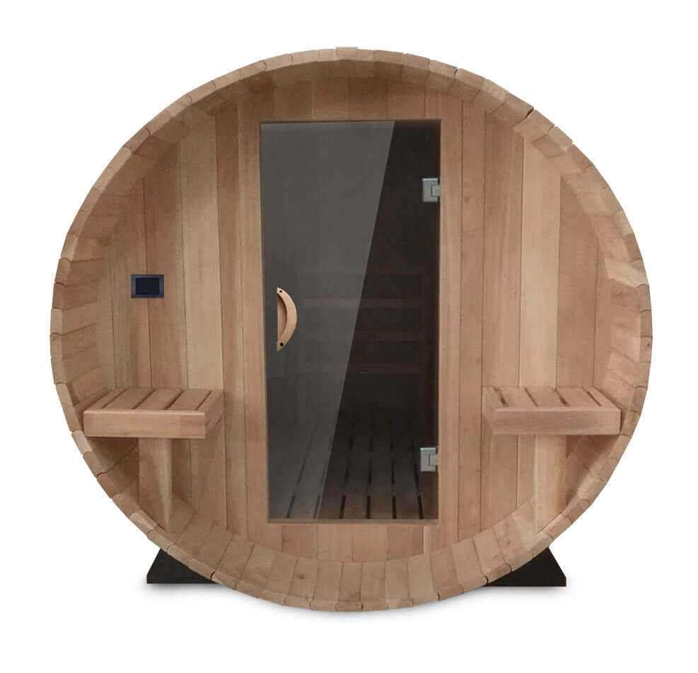 Electric Barrel Sauna with Canopy - Easy Sauna World